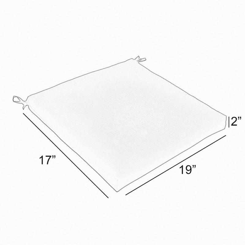 Sorra Home Sunbrella Outdoor Corded Chair Pad Set of 2