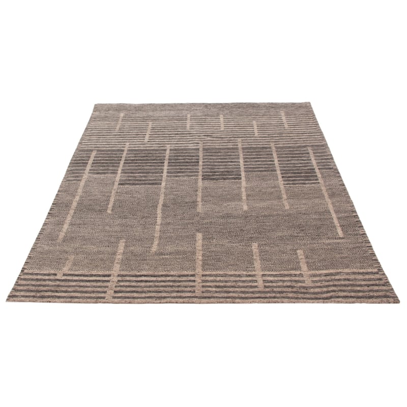ECARPETGALLERY Hand-knotted Tangier Grey Wool Rug - 7'11 x 9'9