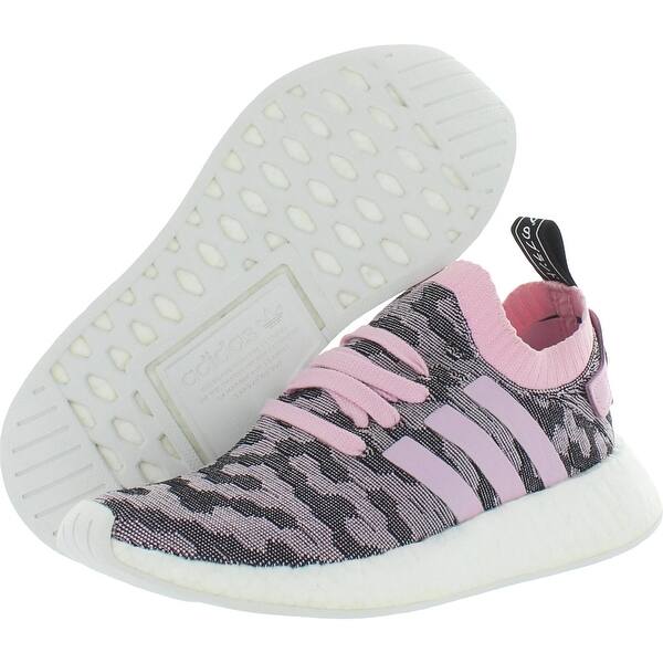 adidas Originals Womens NMD R2 PK Sock Sneakers Lightweight Embroidered Pink/Black - Overstock 32909292
