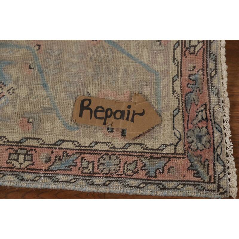 Geometric Tabriz Persian Area Rug Oriental Hand-Knotted Wool Carpet - 8'0"x 10'6"