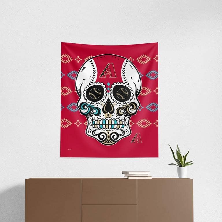 MLB Candy Skull Printed Wall Hanging