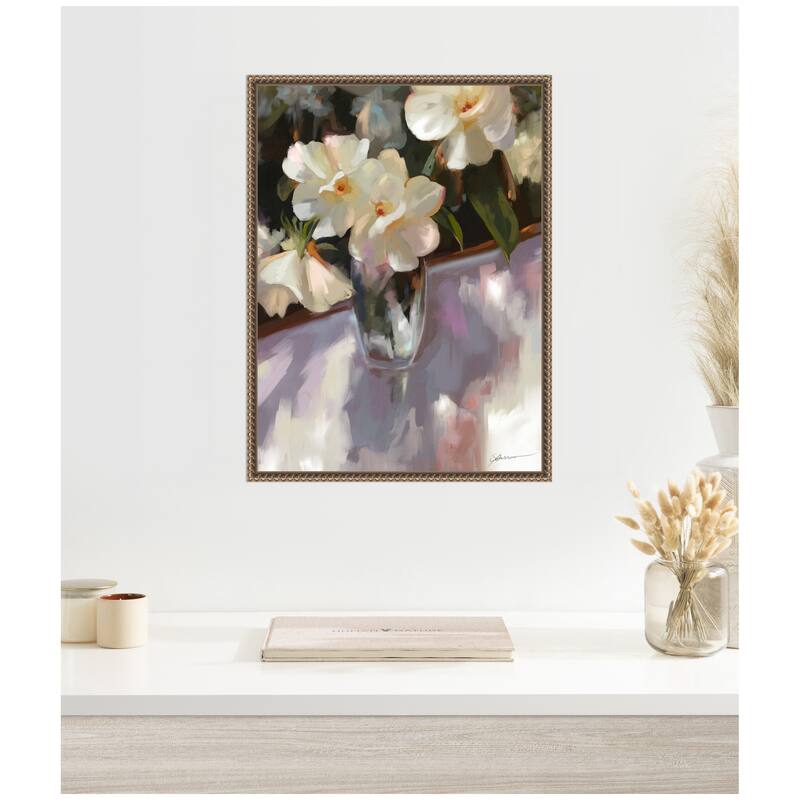 Kate and Laurel Sylvie Shadow Dance Framed Canvas by Mary Sparrow