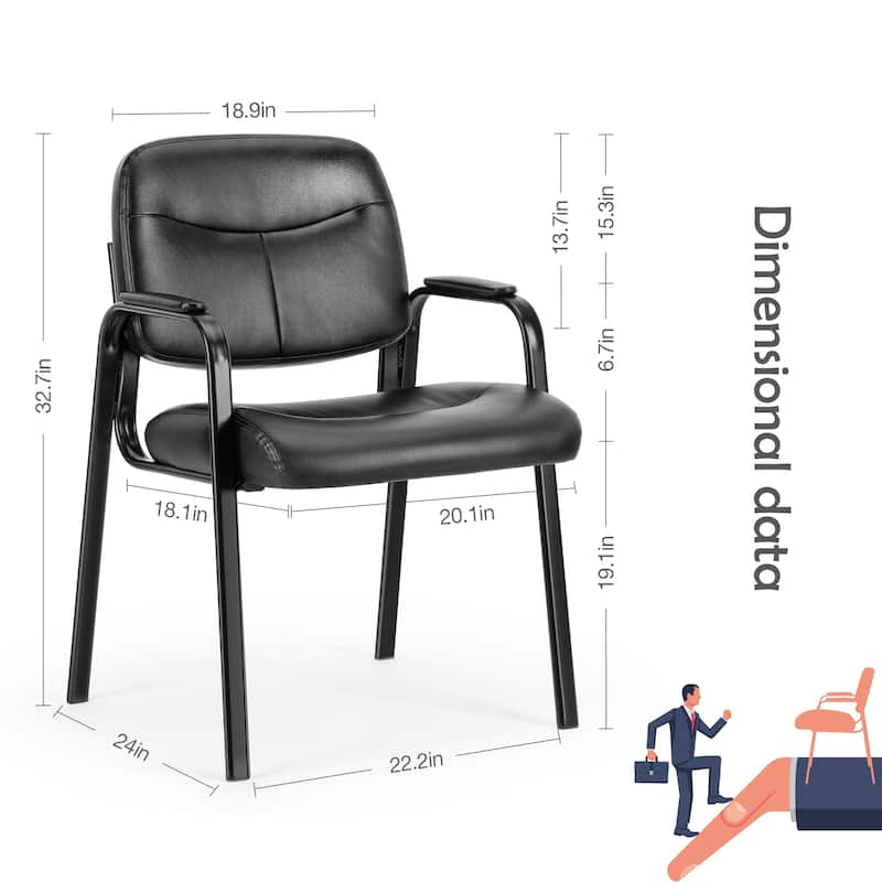 Stationary Office Seating with Padded Arms