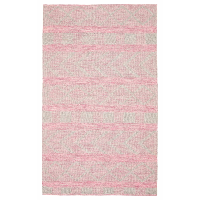 ECARPETGALLERY Braid weave Sienna Pink Wool Rug - 4'10 x 8'2 - Dark Pink - 4'10 x 8'2