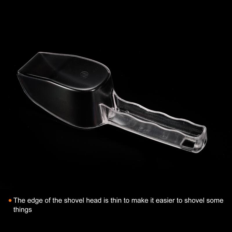 2Pcs Ice Scoop PC 8.27x1.97" Small Ice Maker Flour Sugar Handle Shovel - Clear