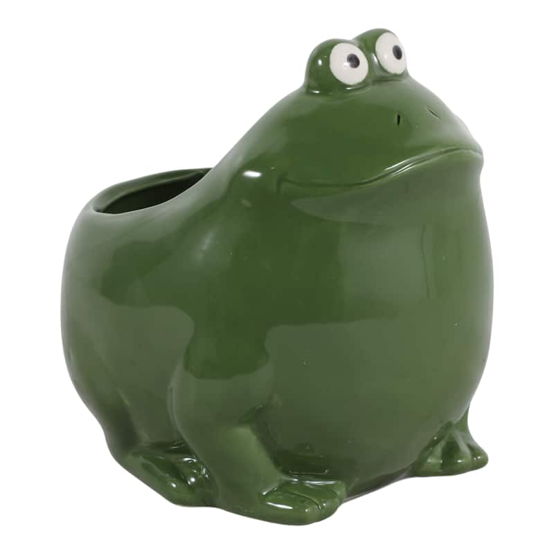 Decorative Frog Design Candle - Whimsical Scented Candle - 7", Green - 6.5"