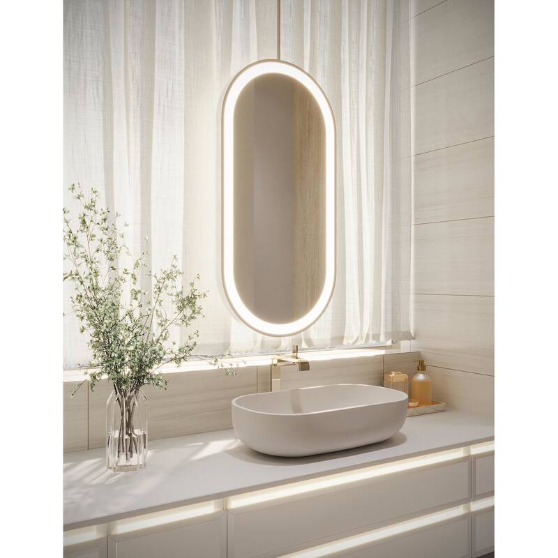 Robern YM2040SPPFN3H Sculpt 19-1/4"W x 39-3/8"H Pill Flat Metal Framed