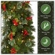 preview thumbnail 10 of 8, National Tree Company 48 in. Wintry Pine® Wreath with 22 Cones, 44 Red Berries, Snowflakes & 200 Clear Lights-UL-408 Tips