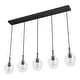 preview thumbnail 14 of 12, Hunter Maple Park 5 Light Linear Cluster Ceiling Light - Kitchen Island, Dining room, Modern Farmhouse, Contemporary - 42"