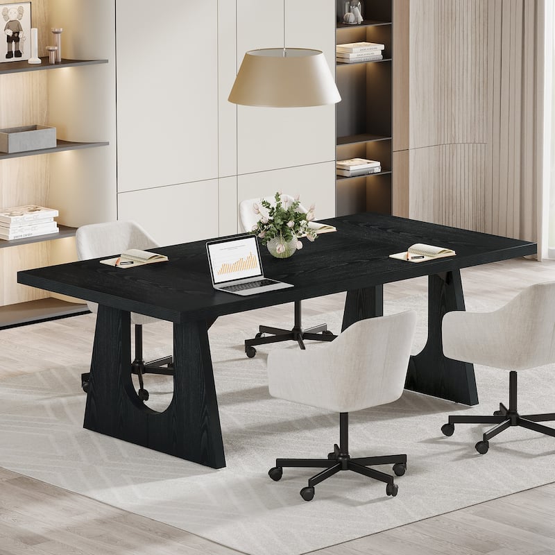 Wood Conference Table Oka Rectangular Office Meeting Room Desk