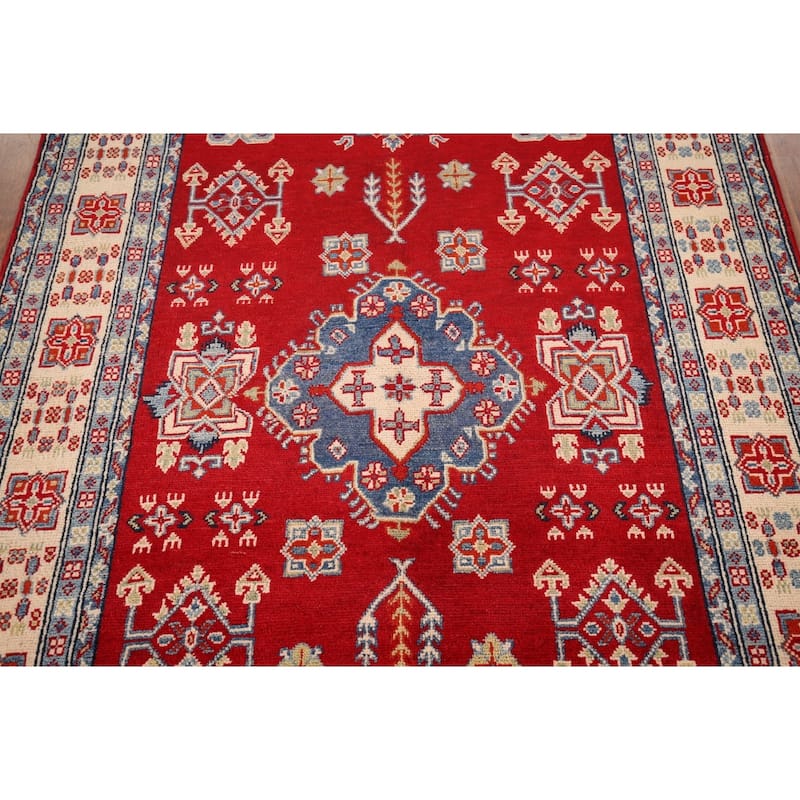 Traditional Red Kazak Oriental Area Rug Handmade Wool Carpet - 4'9" x 7'4"