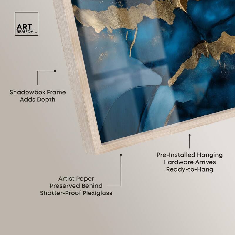 Dark Texture Golden Touch III Shadowbox by Art Remedy