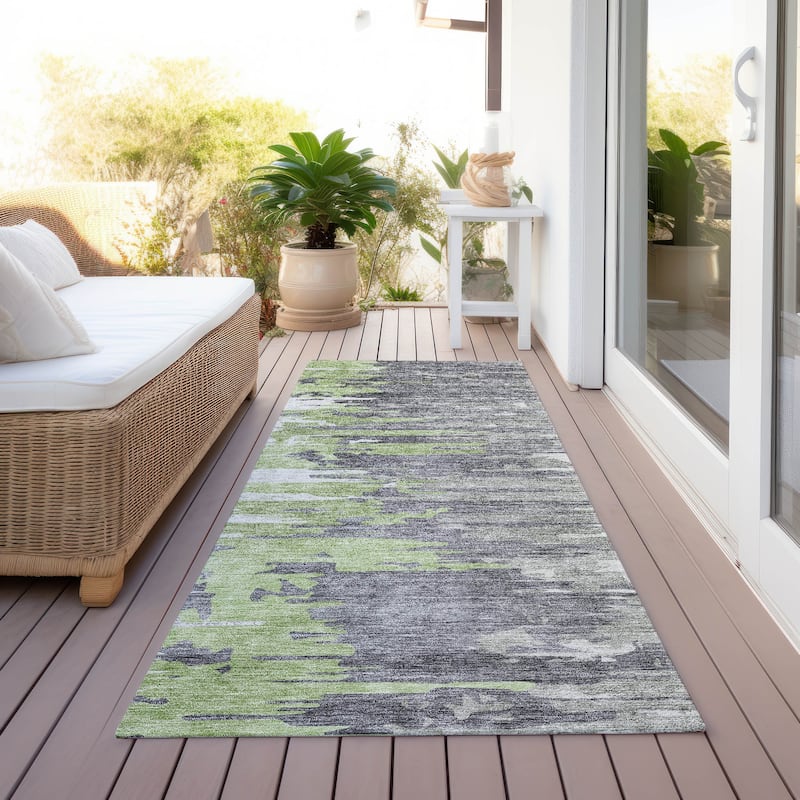 Machine Washable Indoor/ Outdoor Chantille Modern Ombre Rug