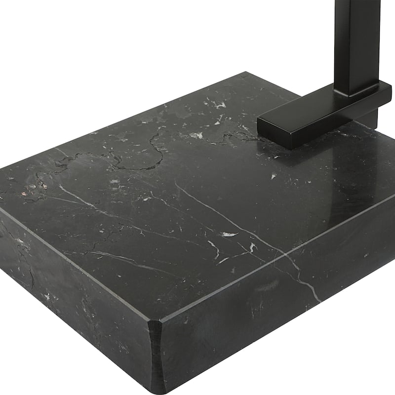 Uttermost Butler Black Accent Table - 11"W x 23.5"H x 8"D
