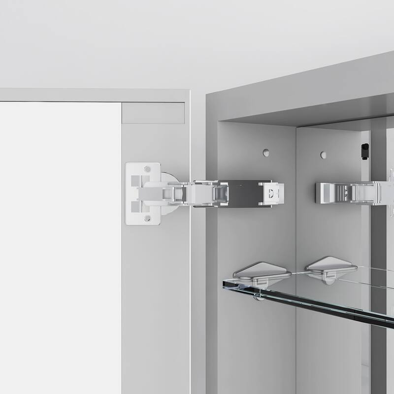 Rectangular Aluminum Medicine Cabinet with Mirror
