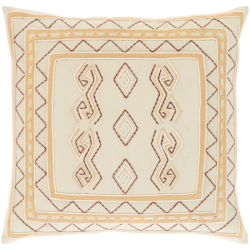 Artistic Weavers Venice Embroidered Diamond Throw Pillow - 20"x20" & Poly Insert - Polyester