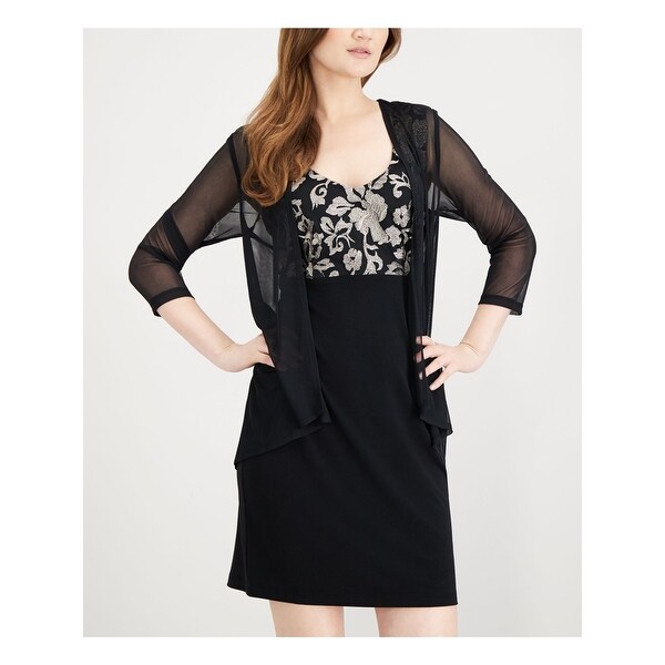 black sheer jacket for evening dress