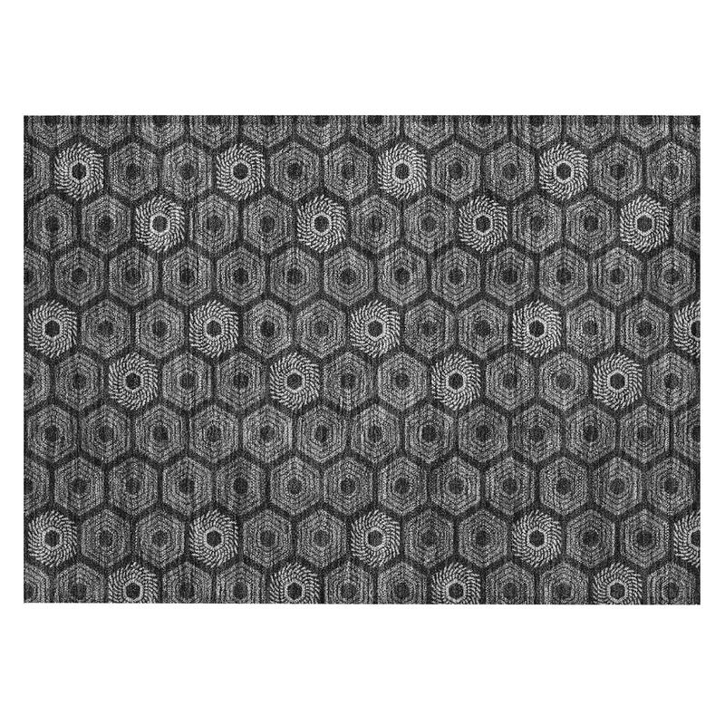 Machine Washable Indoor/ Outdoor Modern Hugoton Chantille Rug