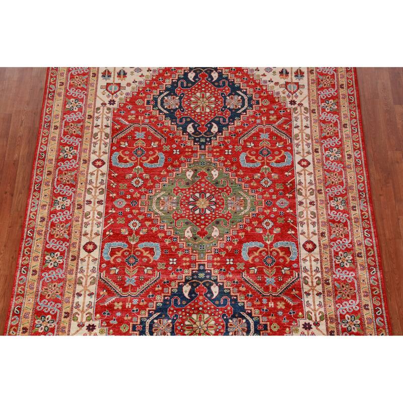 Vegetable Dye Ziegler Area Rug Handmade Oriental Wool Carpet - 6'7"x 9'9"