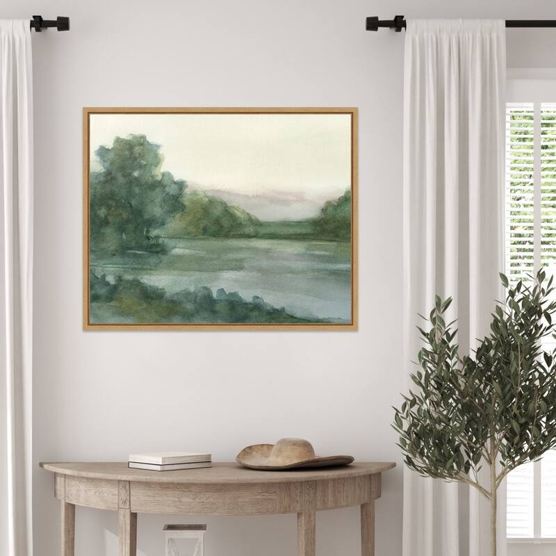 Mauve Mountain View No. 1 by Ethan Harper Framed Canvas Wall Art Print