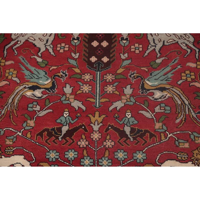 Animals Design Ziegler Area Rug Handmade Oriental Wool Carpet - 9'0"x 11'10"