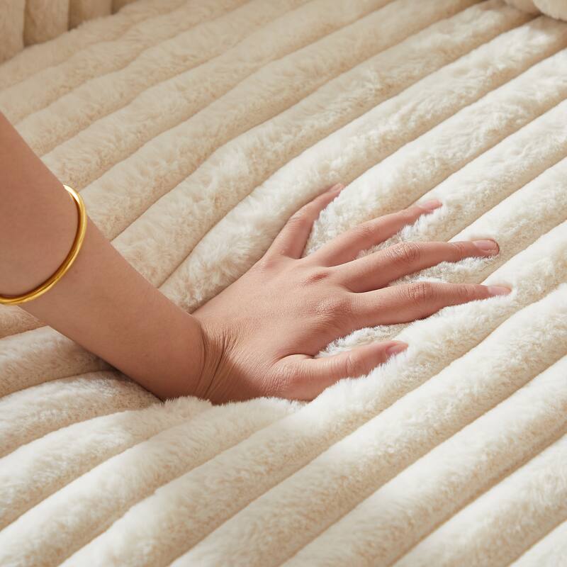 42.5" Corduroy Single Recliner Chair with Cup Holder, Storage Footrest, Armrest Storage and Backrest Pillow