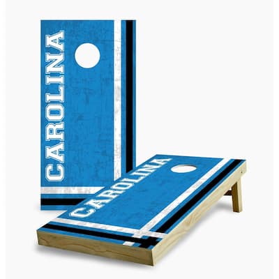 Carolina Panthers Multi Stripe Cornhole Game (Choose Wraps or Boards)
