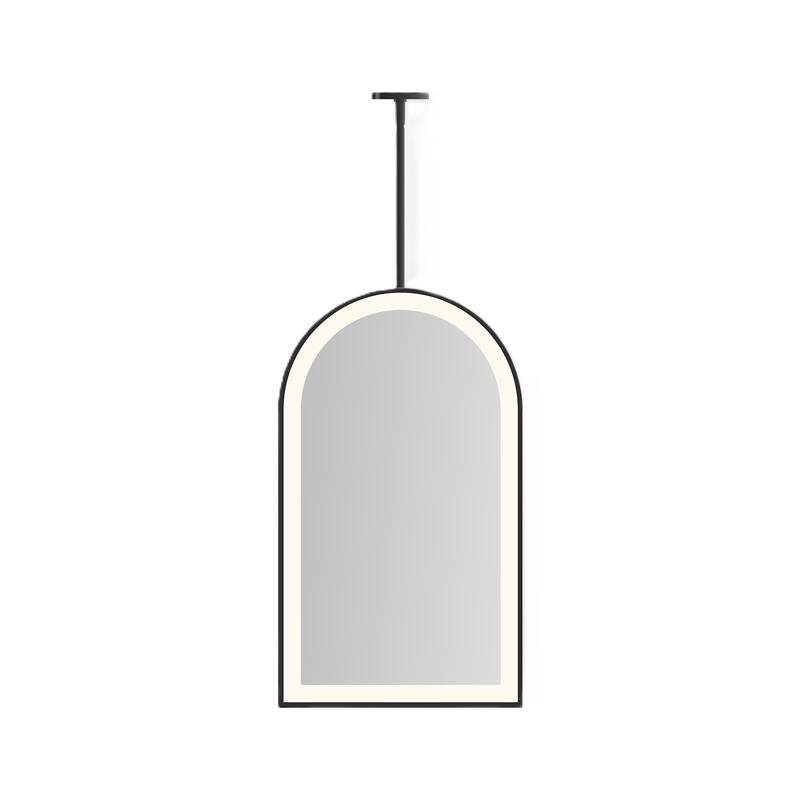 Robern YM2033APPFN3H Sculpt 19-1/4"W x 33"H Arched Flat Metal Framed - Matte Black