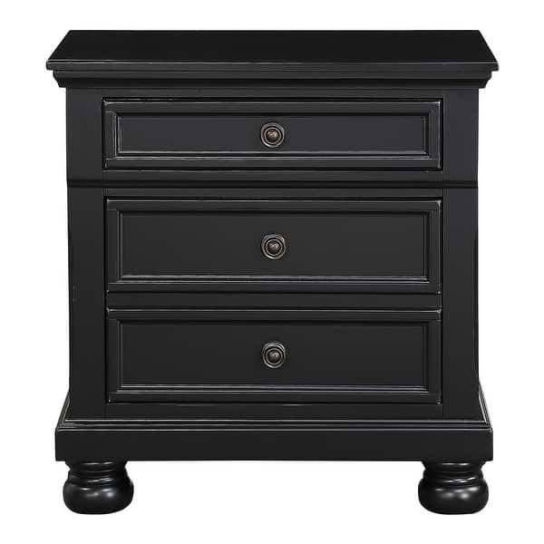 Bedroom Furniture Bun Feet Nightstand with Hidden Drawer Casual