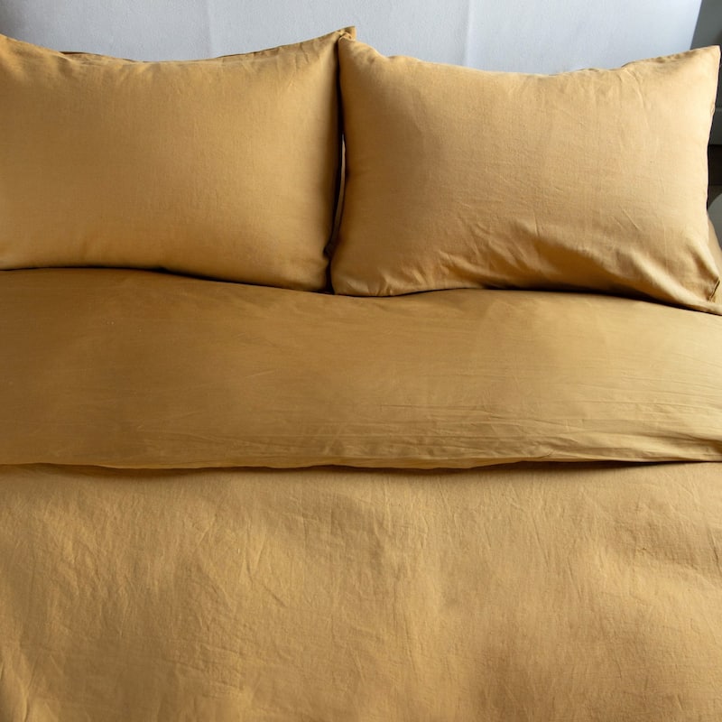 French Linen and Cotton Duvet Cover & Sham Set by BOKSER HOME