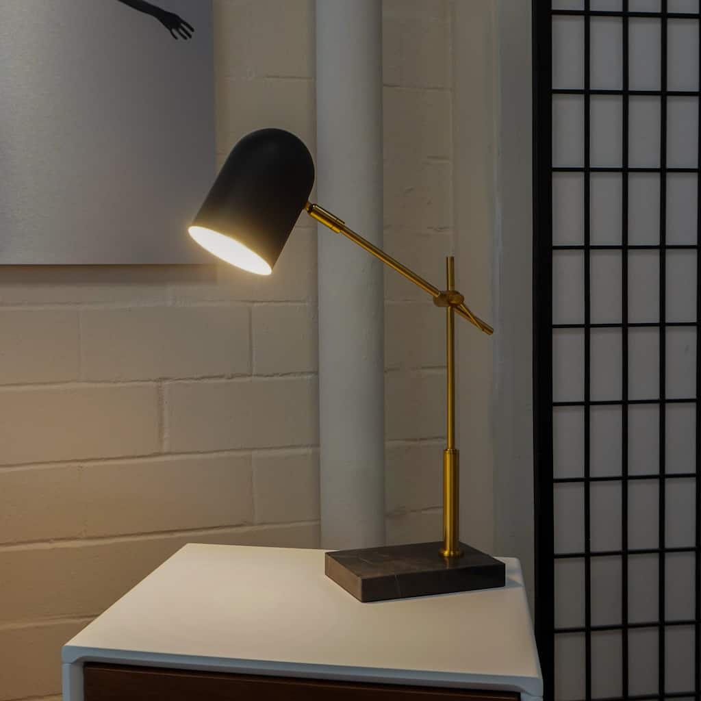 High Quality Modern Bed Side nightstand Decorative Led Table/desk Lamp- Black Outer - White Inner 110~120V