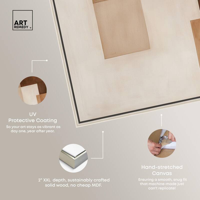 Cream and Brown Panels II Canvas by Art Remedy