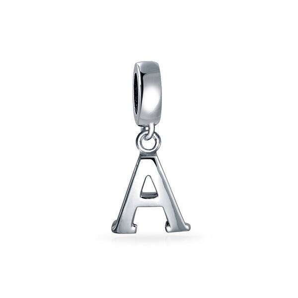 Shop Block Letter Alphabet Letter Dangle Bead Sterling Silver European On Sale Overstock 31573380