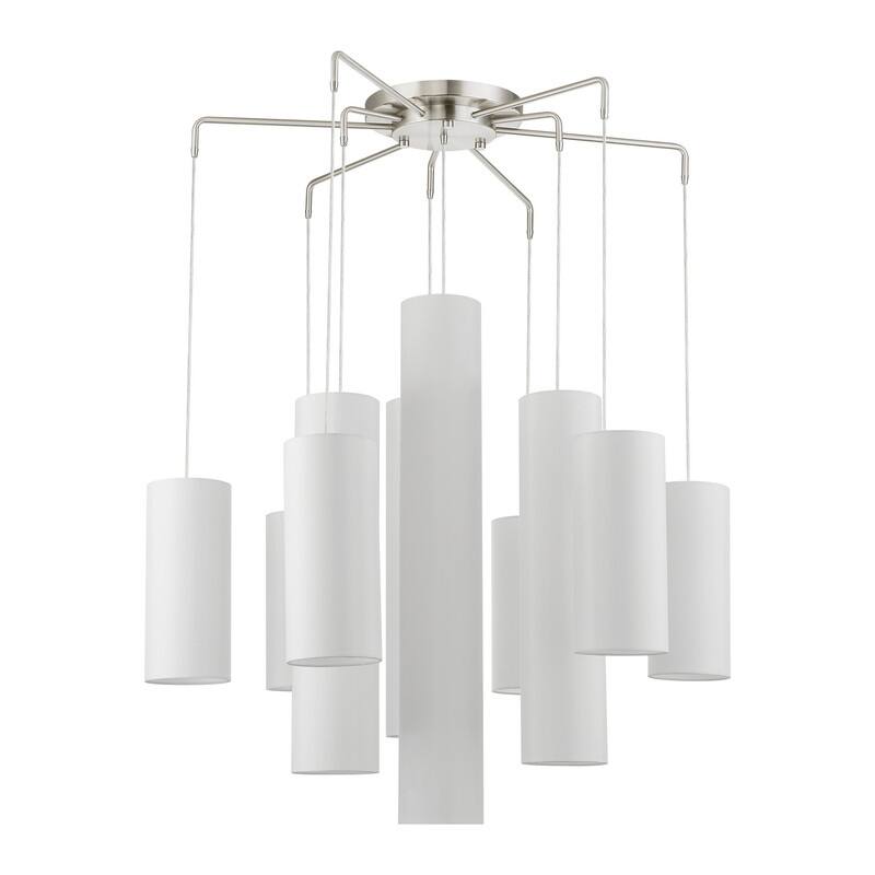 Livex Lighting 16 Light Brushed Nickel Chandelier, 42658-91 - 44.5" Dia x 43" - 140" Adj. H