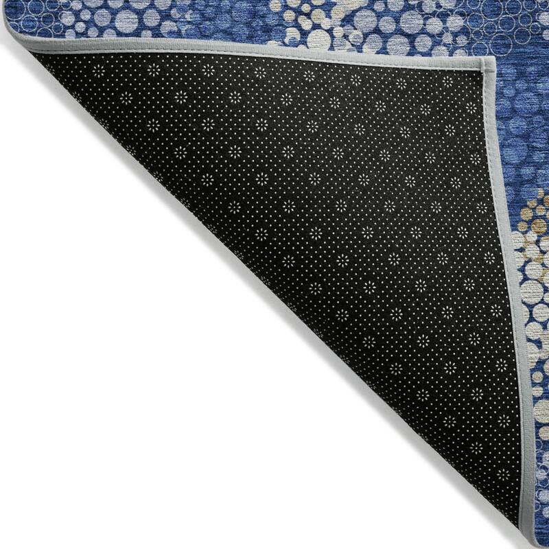 HomeRoots Polka Dot Transitional Rectangle Outdoor Rug