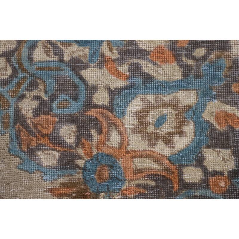 Distressed Over-Dyed Tabriz Persian Antique Rug Handmade Wool Carpet - 6'5"x 9'3"