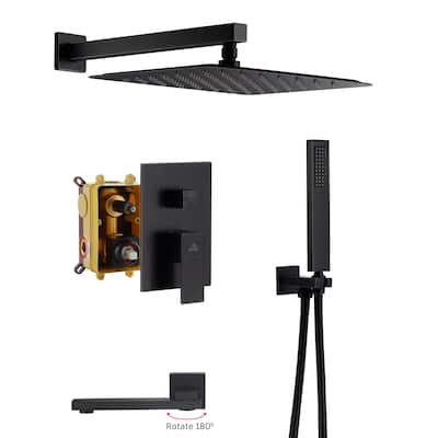 3 Function 10-inch Wall Mounted Dual Shower Heads Shower System