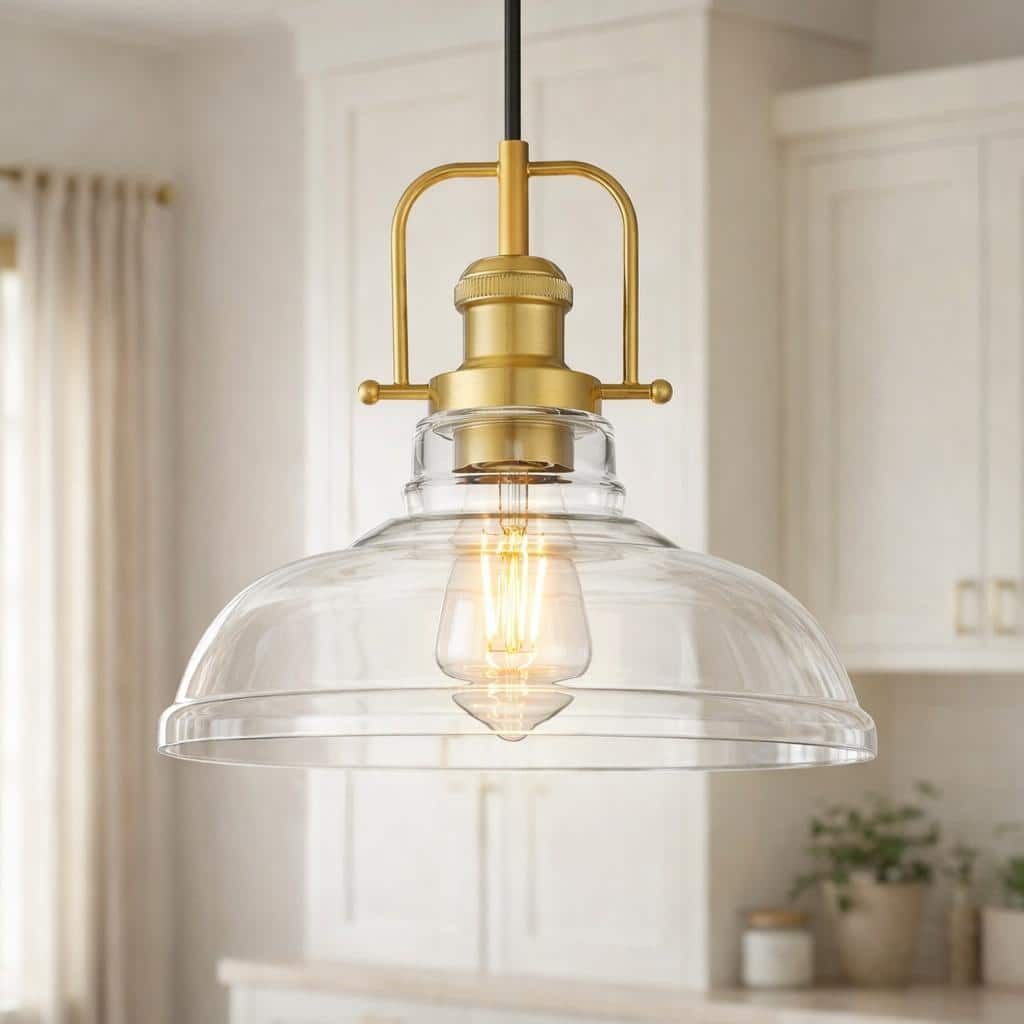Farmhouse Glass Glass Pendant Lighting for Kitchen Island
