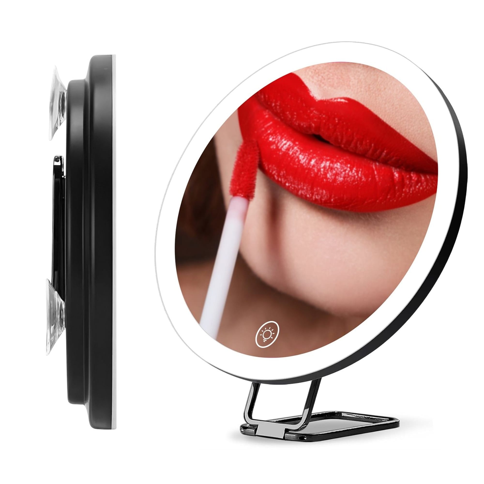 30X Magnifying Mirror with Light, 3 Color Dimmable LEDs