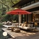 preview thumbnail 21 of 30, MAISON ARTS 6-Pieces Outdoor Dining Sets, 37" Square Metal Bistro Table with Umbrella Hole and 4 Rattan Garden Chairs