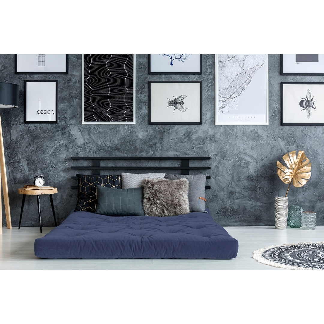 Fibre Futon Mattress Alwyn Home Color: Black, Size: Full, Thickness (depth): 6