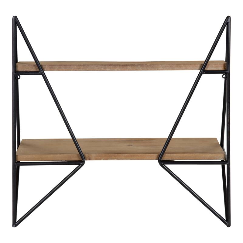 Kate and Laurel Melita Modern Two-Tier Floating Wall Shelf - 2 Shelves