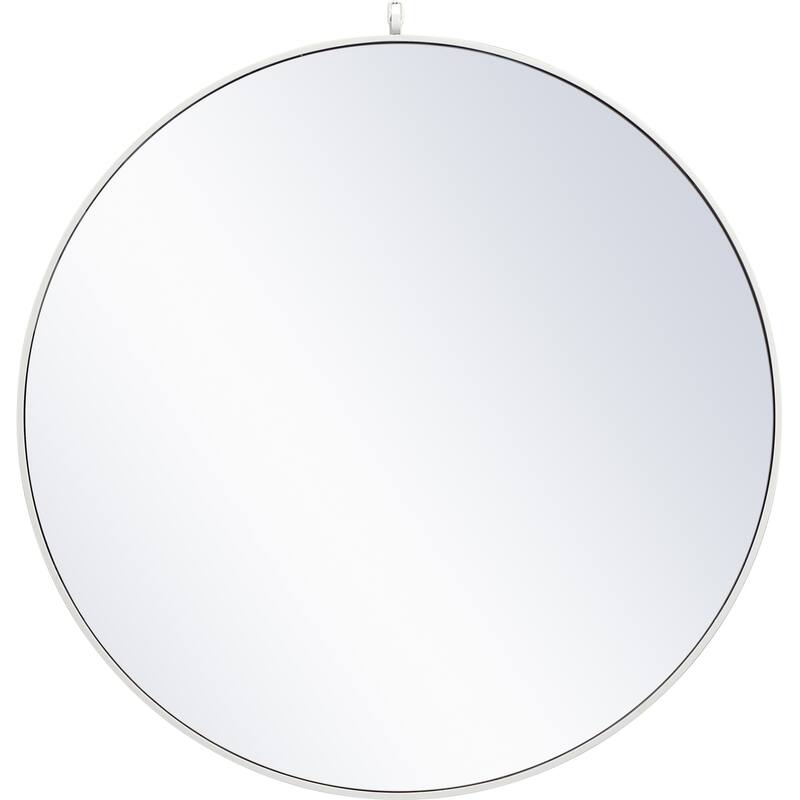 Elegant Lighting Eternity 42" Diameter Circular Beveled Metal Framed - White