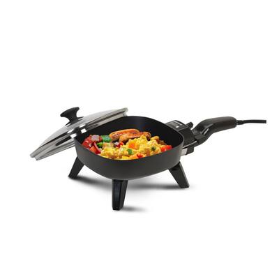 Elite Cuisine 7" Electric Skillet with Glass Lid EFS-400