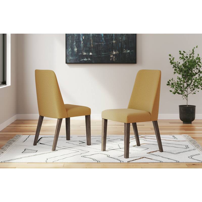 Signature Design by Ashley Lyncott Dining Upholstered Side Chair (Set of 2) - Yellow