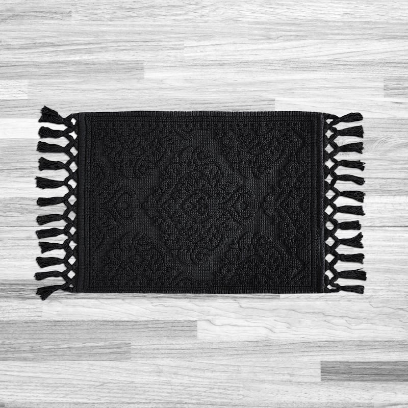 Jean Pierre Ricardo Cotton Fringe Bath Rug