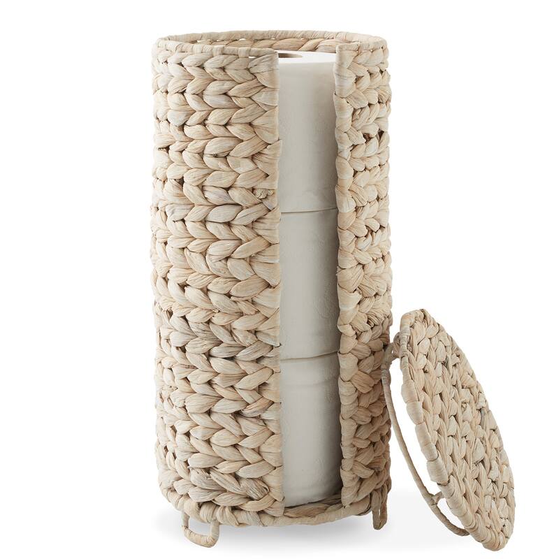 Toilet Paper Roll Holder Stand Bathroom Tissue Storage Organizer