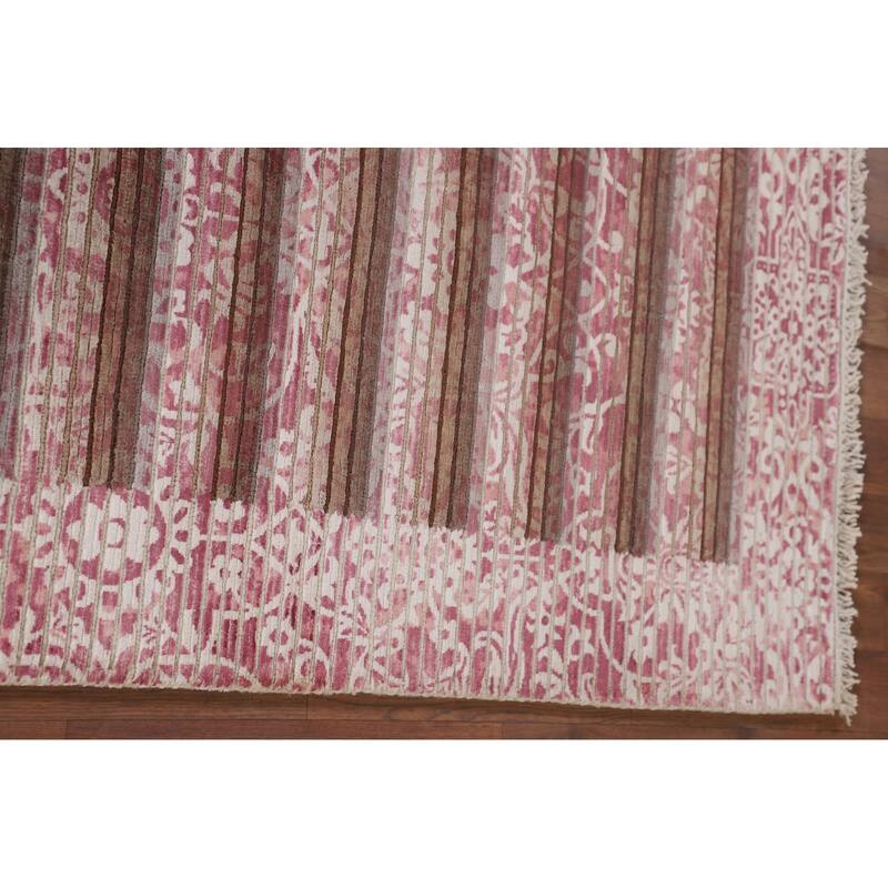 Abstract / Modern Accent Rug Handmade Oriental Wool Carpet - 2'8"x 4'8"