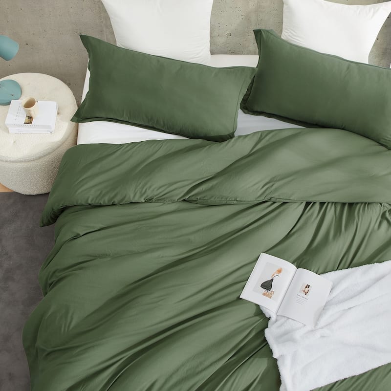 Natural Loft® Oversized Comforter - Hero Green