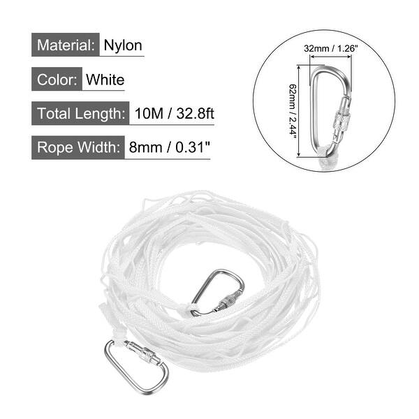 Portable Clothesline, 10M/32.8ft Nylon Windproof Non-Slip Washing Line ...